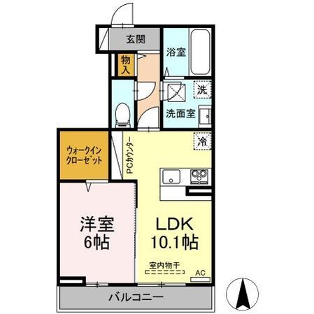 シャルマン本庄（D)の物件間取画像